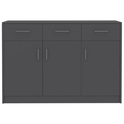 Credenza Grigia 110x30x75 cm in Legno Multistrato