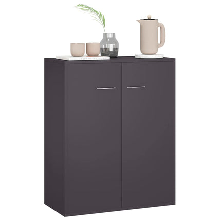 Credenza Grigia 60x30x75 cm in Legno Multistrato
