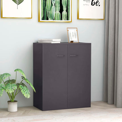 Credenza Grigia 60x30x75 cm in Legno Multistrato