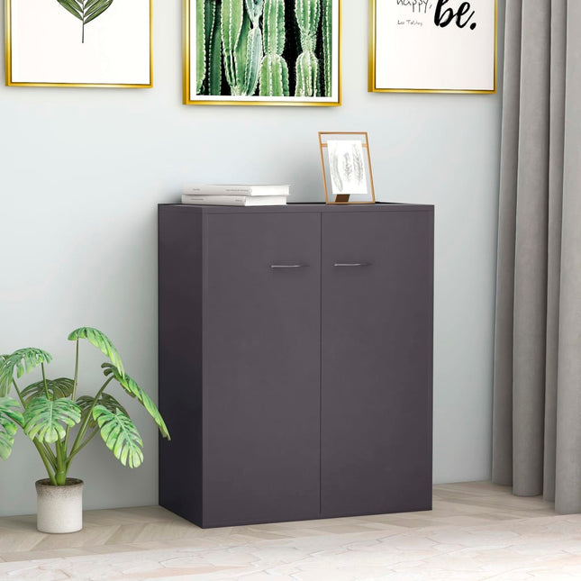 Credenza Grigia 60x30x75 cm in Legno Multistrato