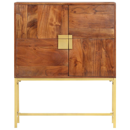 Credenza Alta 80x30x100 cm in Legno Massello di Acacia
