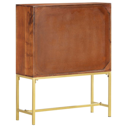 Credenza Alta 80x30x100 cm in Legno Massello di Acacia