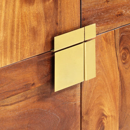 Credenza Alta 80x30x100 cm in Legno Massello di Acacia