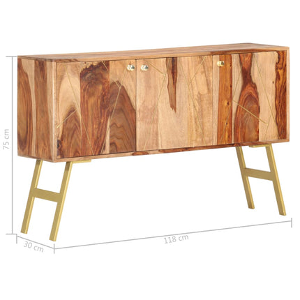 Credenza 118x30x75 cm in Legno Massello di Sheesham