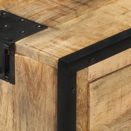 Credenza 80x31x71 cm in Legno Massello di Mango Grezzo