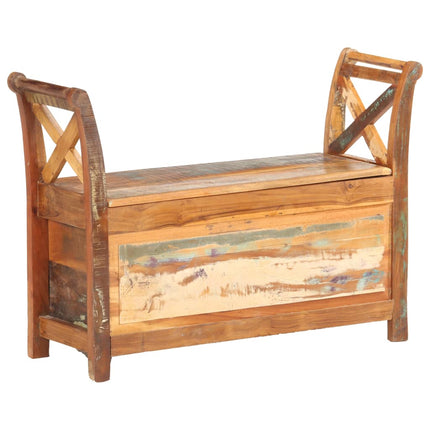 Panca da Ingresso 103x33x72 cm in Legno Massello di Recupero