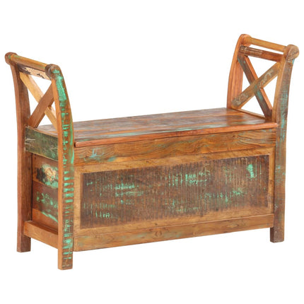 Panca da Ingresso 103x33x72 cm in Legno Massello di Recupero