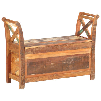 Panca da Ingresso 103x33x72 cm in Legno Massello di Recupero