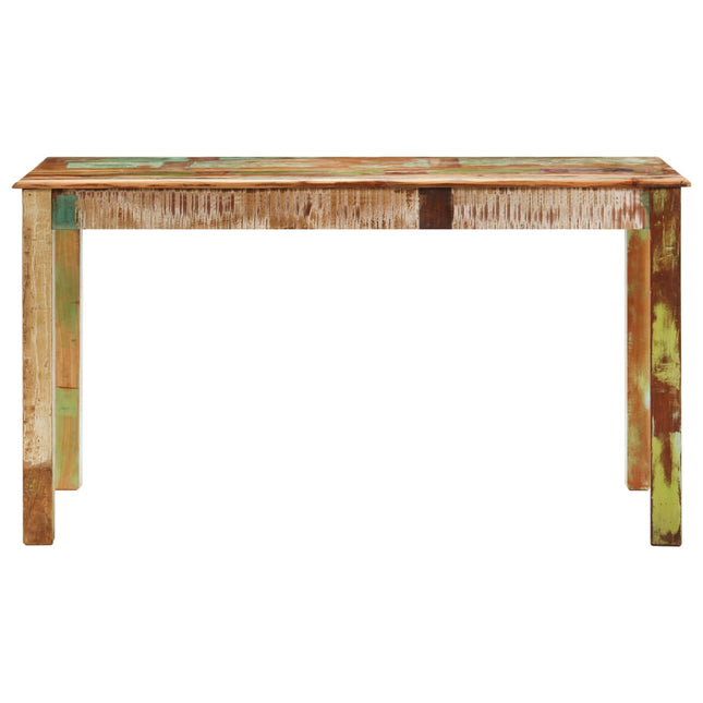 Tavolo da Pranzo in Legno Massello di Recupero 140x70x76 cm