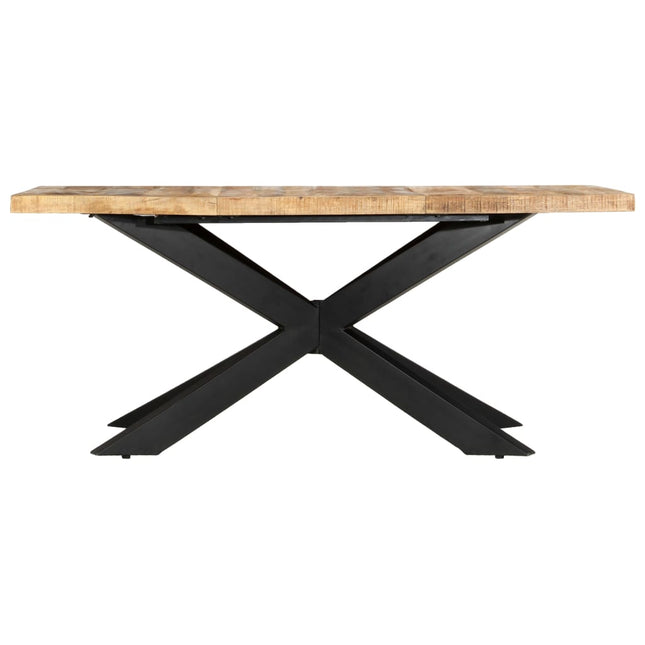 Tavolo da Pranzo 180x90x76 cm in Legno Massello di Mango Grezzo