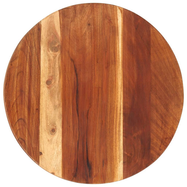 Piano Tavolo in Legno Massello di Acacia Rotondo 25-27 mm 40 cm