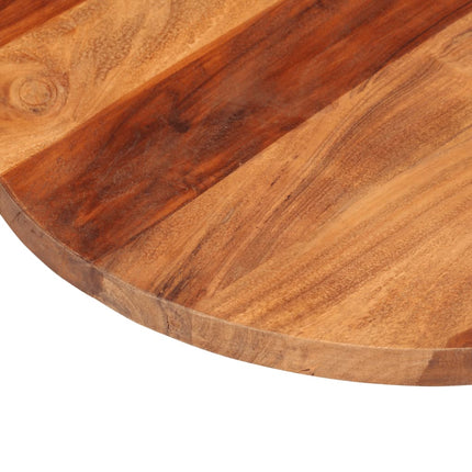 Piano Tavolo in Legno Massello di Acacia Rotondo 25-27 mm 50 cm