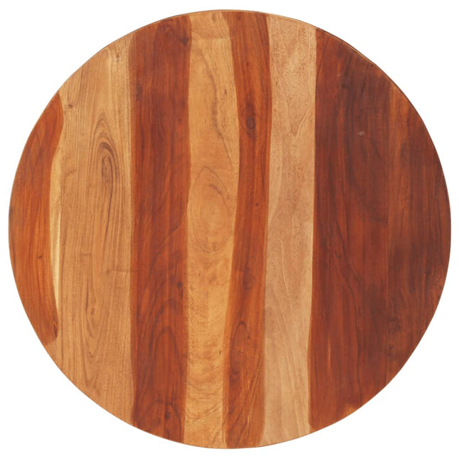 Piano Tavolo in Legno Massello di Acacia Rotondo 25-27 mm 70 cm