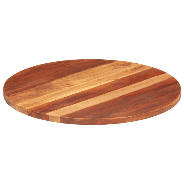 Piano Tavolo in Legno Massello di Acacia Rotondo 25-27 mm 70 cm