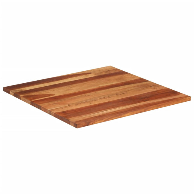 Piano Tavolo in Legno Massello di Acacia 25-27 mm 80x80 cm