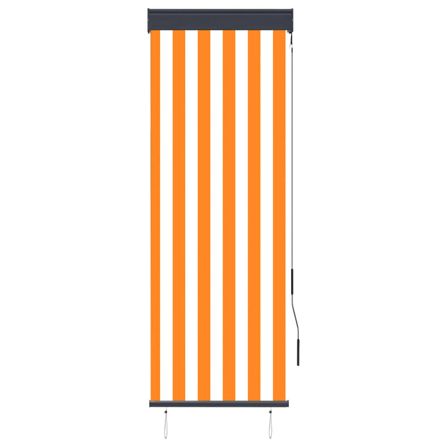 Tenda a Rullo per Esterni 60x250 cm Bianca e Arancione