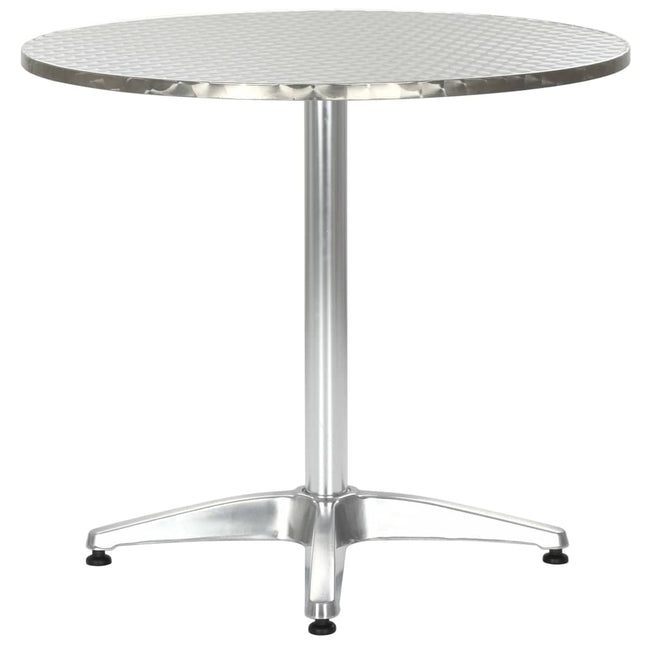 Tavolo da Giardino Argento 80x70 cm in Alluminio