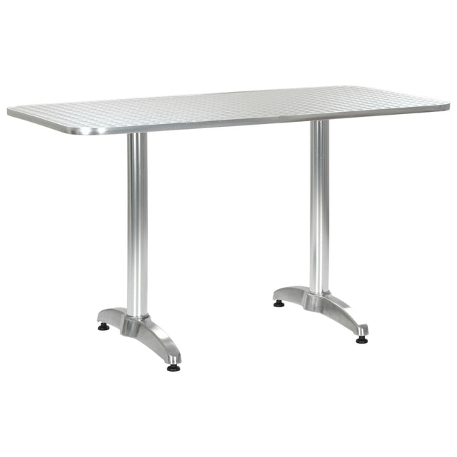 Tavolo da Giardino Argento 120x60x70 cm in Alluminio