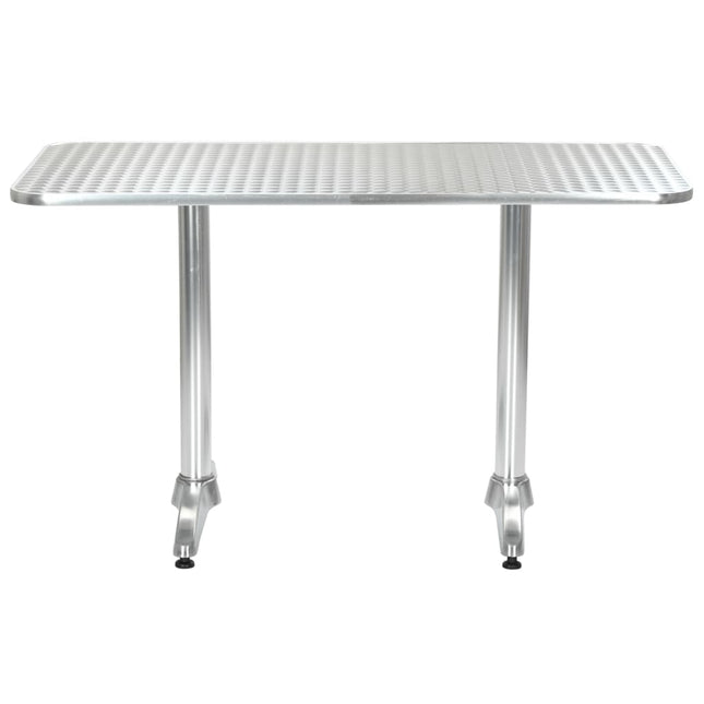 Tavolo da Giardino Argento 120x60x70 cm in Alluminio