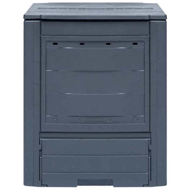 Compostiere per Giardino 2 pz Grigio 60x60x73 cm 520 L