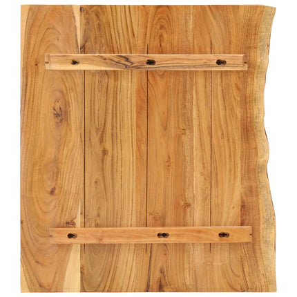 Piano per VanitÃ  Bagno in Massello di Acacia 80x52x2,5 cm