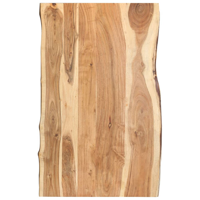 Piano del Tavolo in Legno Massello di Acacia 100x(50-60)x3,8 cm