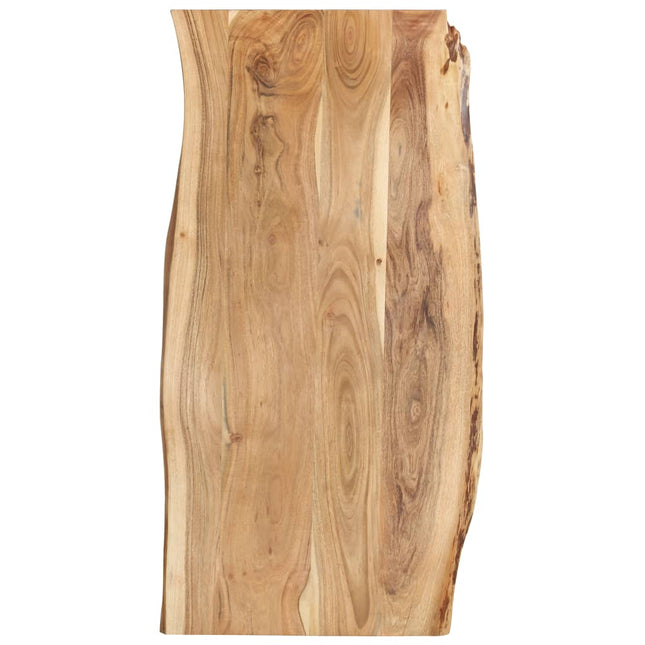 Piano del Tavolo in Legno Massello di Acacia 118x(50-60)x2,5 cm