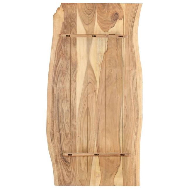 Piano del Tavolo in Legno Massello di Acacia 118x(50-60)x2,5 cm