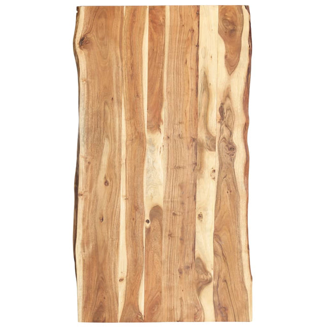 Piano del Tavolo in Legno Massello di Acacia 118x(50-60)x3,8 cm