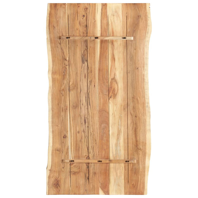 Piano del Tavolo in Legno Massello di Acacia 118x(50-60)x3,8 cm