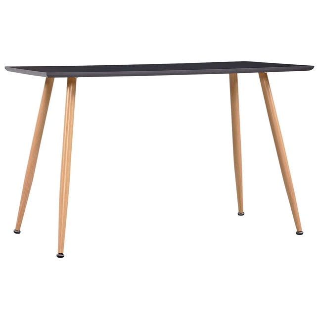 Tavolo da Pranzo Grigio e Rovere 120x60x74 cm in MDF