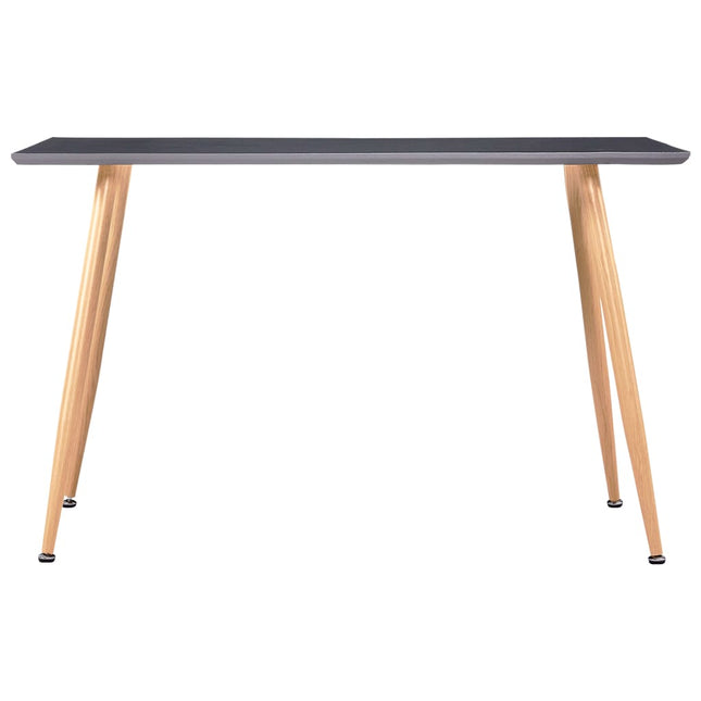 Tavolo da Pranzo Grigio e Rovere 120x60x74 cm in MDF