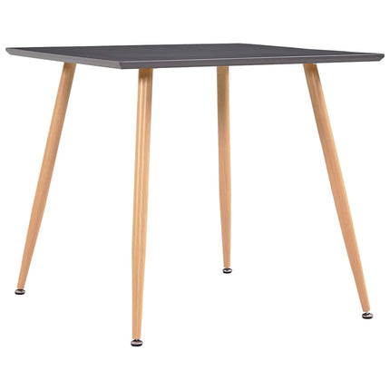 Tavolo da Pranzo Grigio e Rovere 80,5x80,5x73 cm in MDF