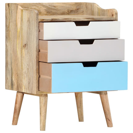 Comodino 47x35x63 cm in Legno Massello di Mango