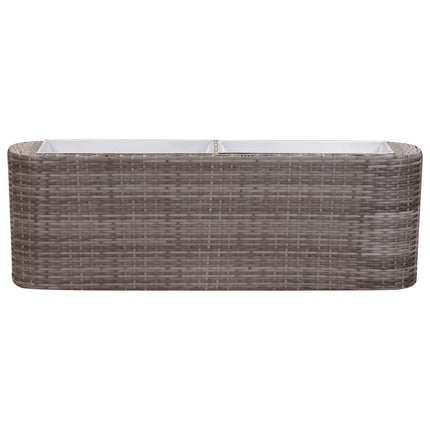 Letto Rialzato da Giardino 120x24x40 cm in Polyrattan Grigio