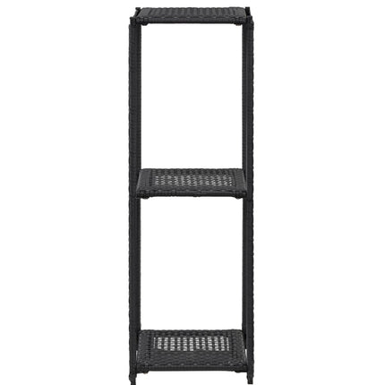 Scaffale Nero 30x30x90 cm in Polyrattan