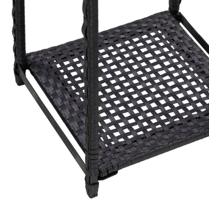 Scaffale Nero 30x30x90 cm in Polyrattan