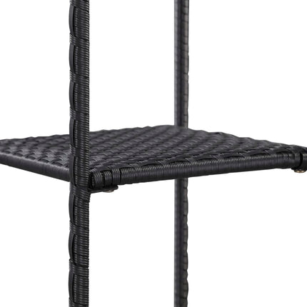 Scaffale Nero 30x30x120 cm in Polyrattan