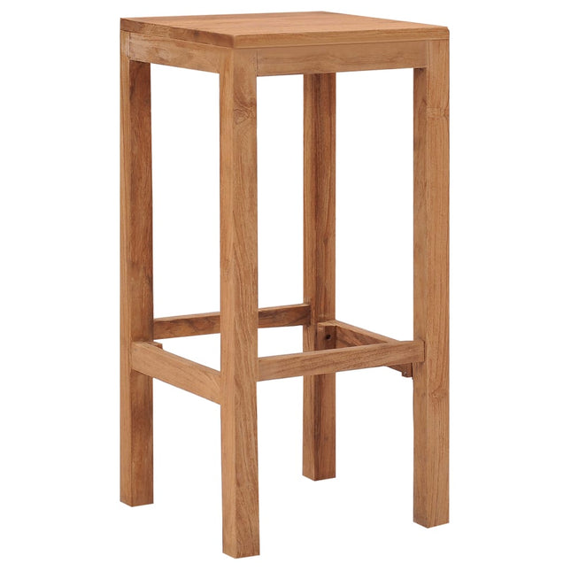 Sgabelli da Bar 4 pz in Legno Massello di Teak