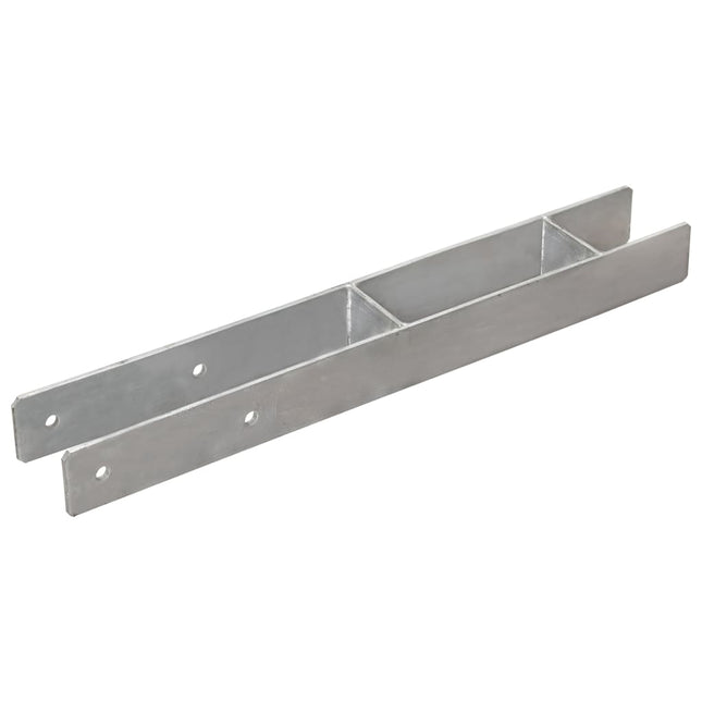 Picchetti per Recinzione 6 pz Argento 7x6x60 cm Acciaio Zincato