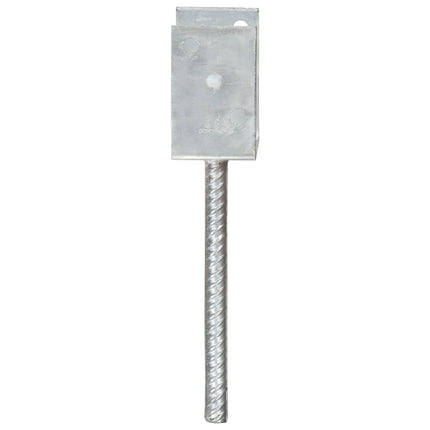 Picchetti per Recinzione 6 pz Argento 7x6x30 cm Acciaio Zincato