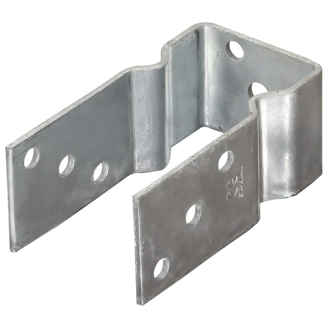 Picchetti per Recinzione 12 pz Argento 8x6x15cm Acciaio Zincato