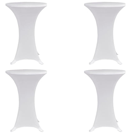 Coperture Verticali per Tavolo 4 pz ÃƒËœ60 cm Bianco Elastico