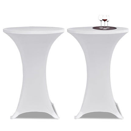 Coperture Verticali per Tavolo 4 pz ÃƒËœ60 cm Bianco Elastico