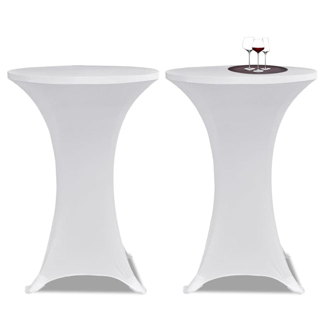 Coperture Verticali per Tavolo 4 pz ÃƒËœ60 cm Bianco Elastico