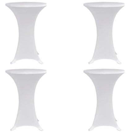 Coperture Verticali per Tavolo 4 pz ÃƒËœ70 cm Bianco Elastico