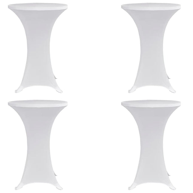 Coperture Verticali per Tavolo 4 pz ÃƒËœ70 cm Bianco Elastico