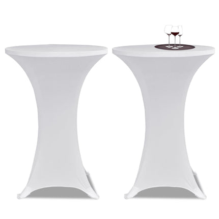 Coperture Verticali per Tavolo 4 pz ÃƒËœ70 cm Bianco Elastico
