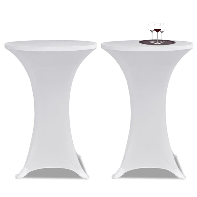 Coperture Verticali per Tavolo 4 pz ÃƒËœ70 cm Bianco Elastico