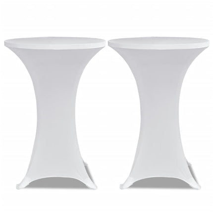 Coperture Verticali per Tavolo 4 pz Ã˜80 cm Bianco Elastico